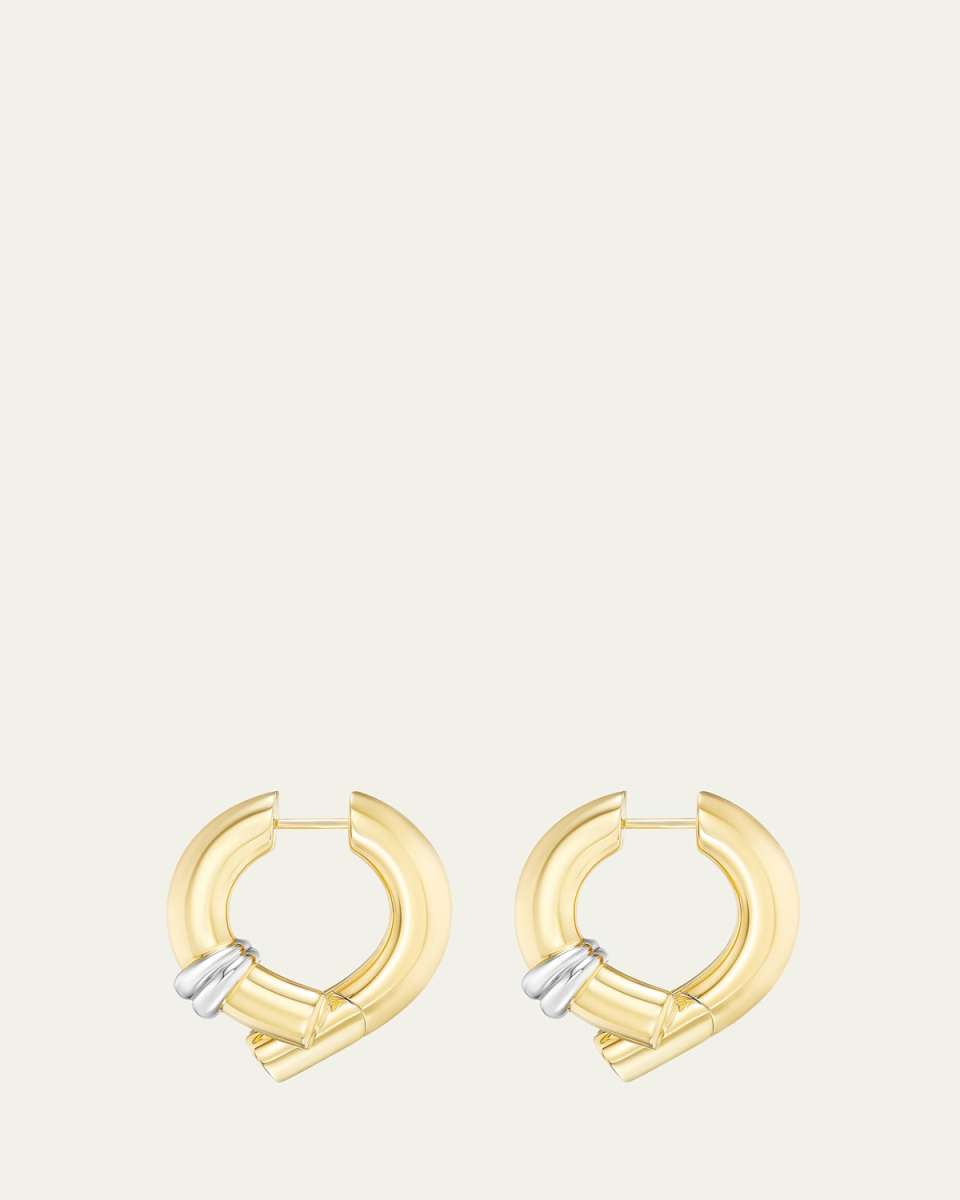 Fairmined 18K Yellow and White Gold Oera Stack Earrings